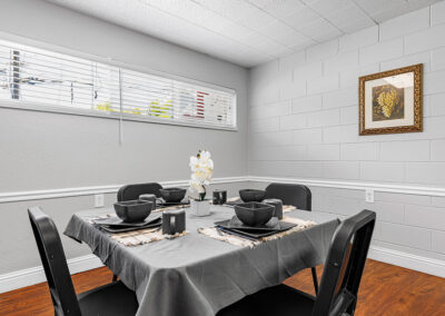 A dining table at University Post Acute