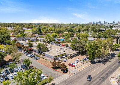 An arial view of the area surrounding University Post Acute