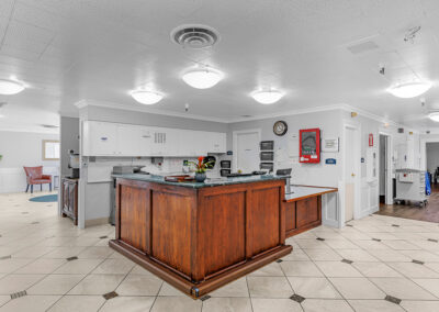 The nurses station at University Post Acute